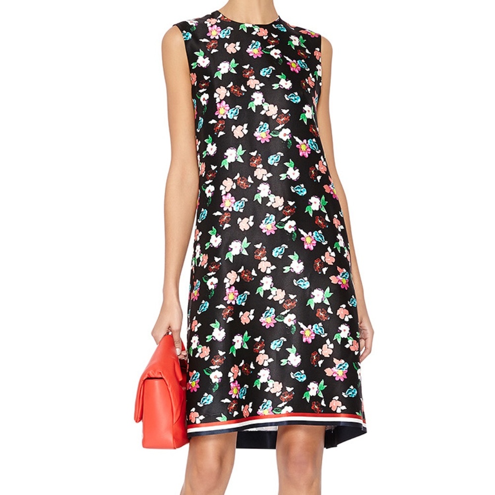 Thom Browne Multi Color Floral Silk Twill Dress